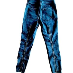 Bebe vintage y2k full back zipper black skinny jeans
